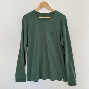 BURTS BEE BABY Men’s Size XXL Green Long Sleeve Organic Cotton Pocket Tee